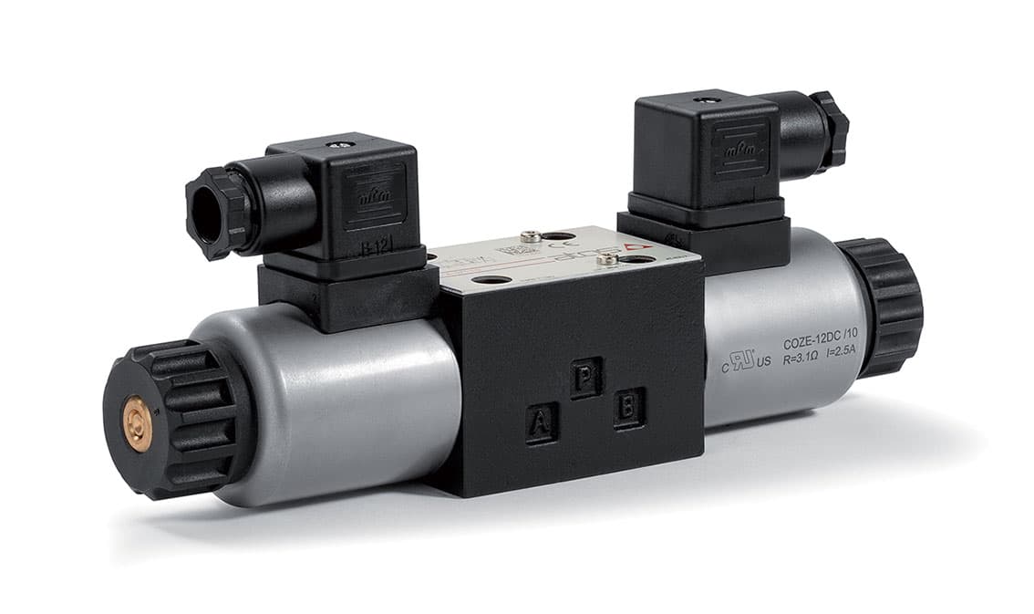 DHZE-A-071-D3** Valvola Proporzionale Direzionale ad Anello Aperto NG06 Bisolenoide 12V DC